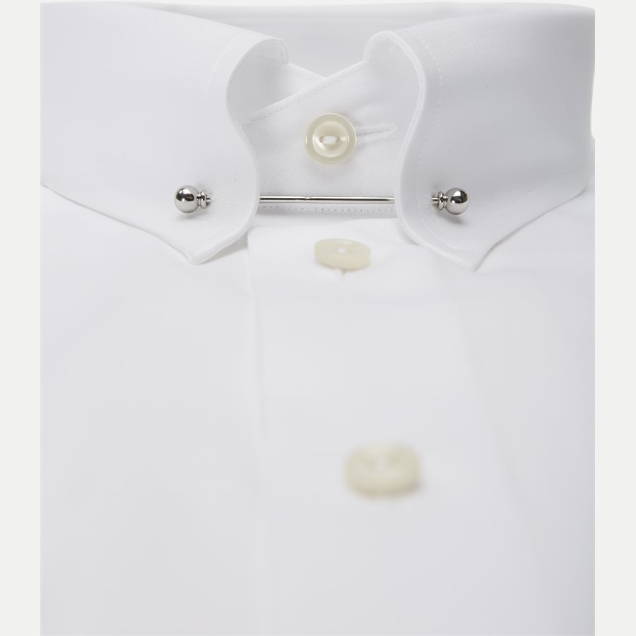 3000 48311/48511 - 3000 Pointed Pin Collar Twill Skjorte - Skjorter - HVID - 4