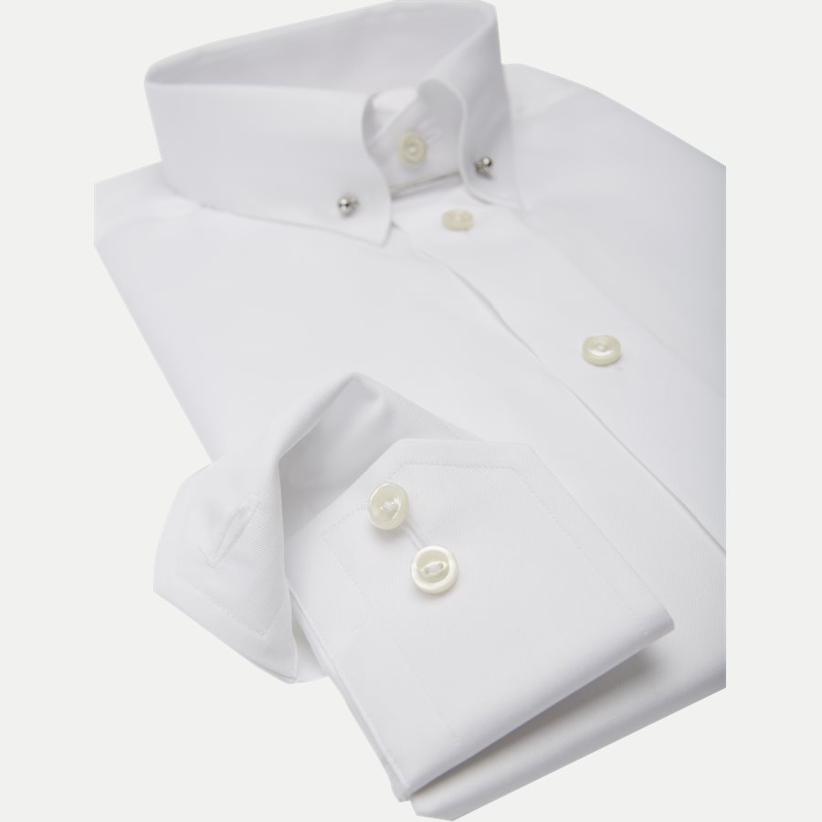 3000 48311/48511 - 3000 Pointed Pin Collar Twill Skjorte - Skjorter - HVID - 5