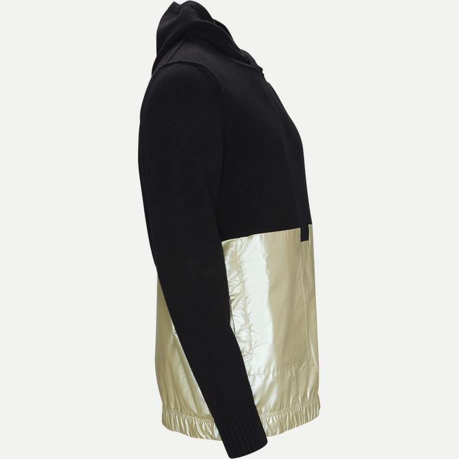 598MA - Hoodie Striktrøje - Strik - Regular - SORT - 4