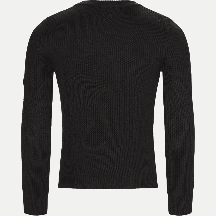 KN122A 005292A - Merino Fisherman Crew Neck Sweater - Strik - Regular - SORT - 2