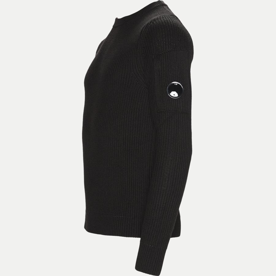 KN122A 005292A - Merino Fisherman Crew Neck Sweater - Strik - Regular - SORT - 3