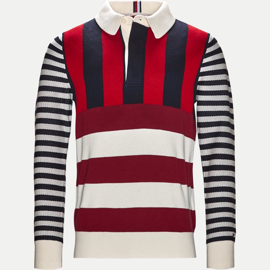 STRIPE KNITTED RELAX - Stripe Knitted Relax Strik - Strik - Regular - NAVY - 1