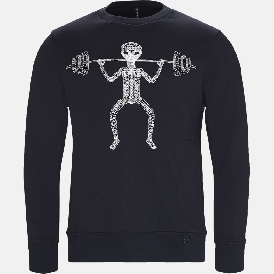 PXJS773 - 1CR - Sweatshirts - Regular fit - NAVY/HVID - 1