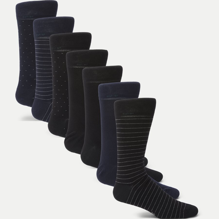 BAMBOO BOX - Bambus Strømper 7-Pack - Strømper - Regular - NAVY/SORT - 1