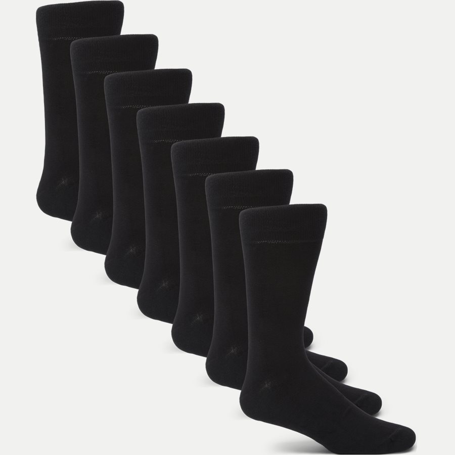 BAMBOO BOX - Bambus Strømper 7-Pack - Strømper - Regular - SORT - 1