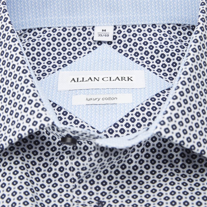 Allan Clark Shirts BRISTOL. WHITE/NAVY