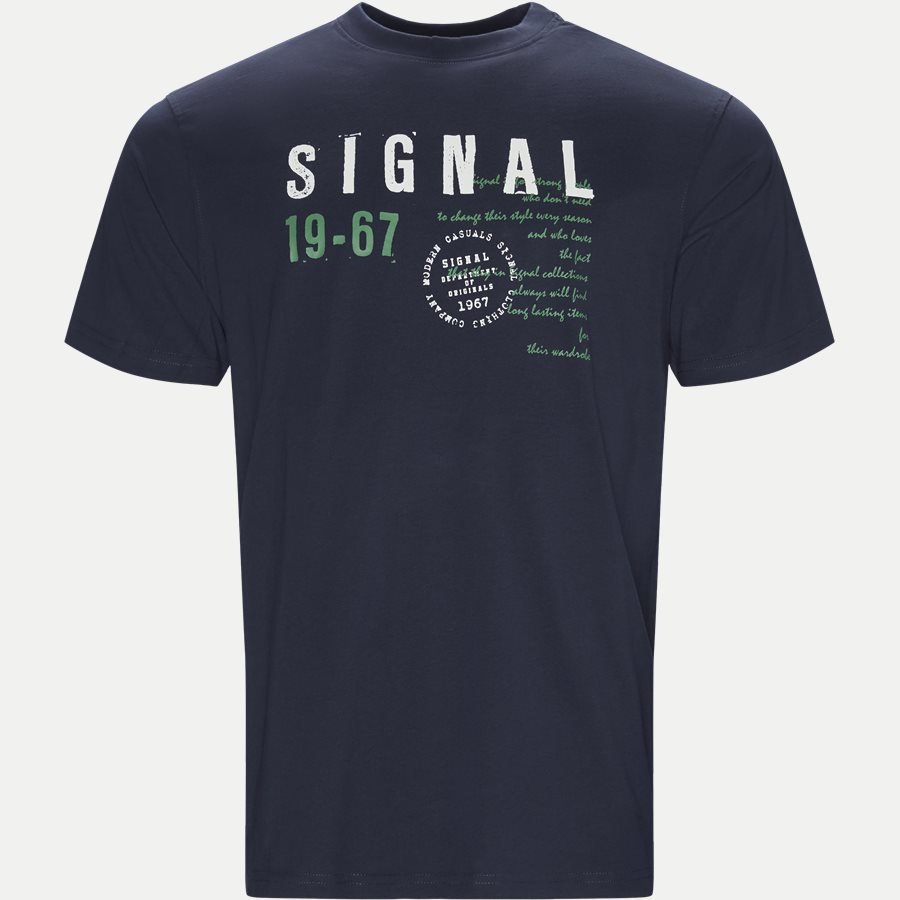 WAINE LOGO - Wayne Tee KM - T-shirts - Regular - NAVY - 1