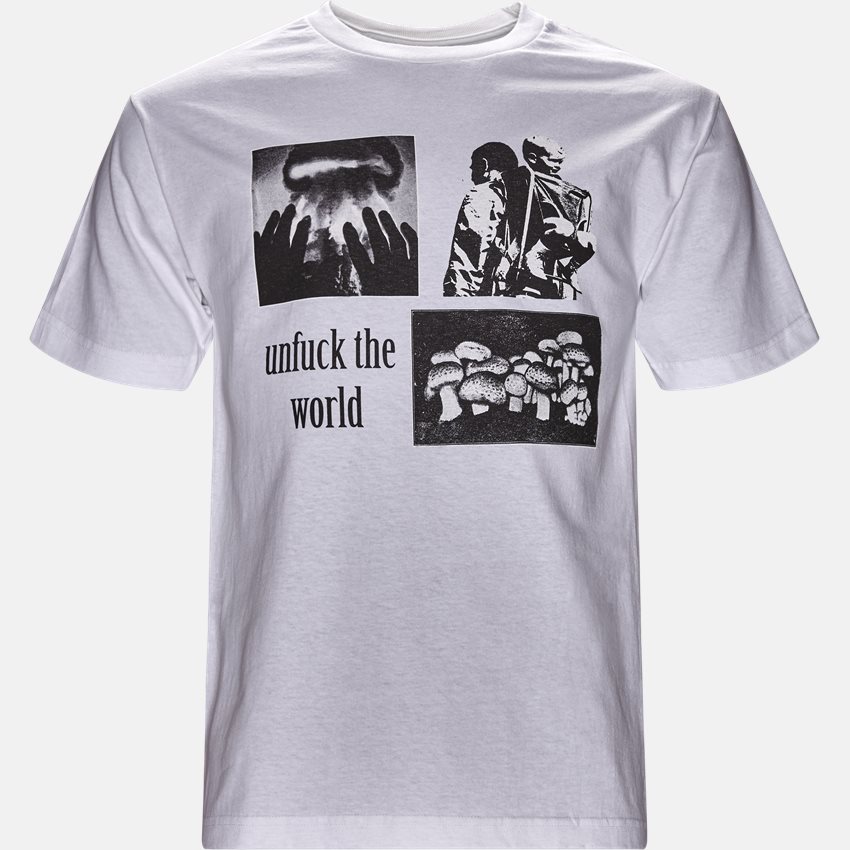 Pleasures T-shirts WORLD TEE HVID