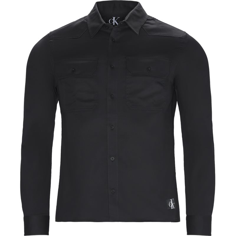 CALVIN KLEIN JEANS Slim J30J310496 Skjorter Black Billede af CALVIN KLEIN JEANS Slim J30J310496 Skjorter Black