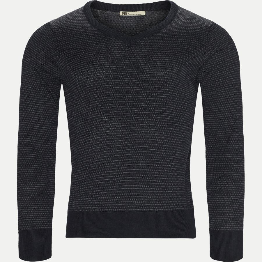 414 STELLAN - Stellan V-Neck Knit - Strik - Regular - NAVY - 1