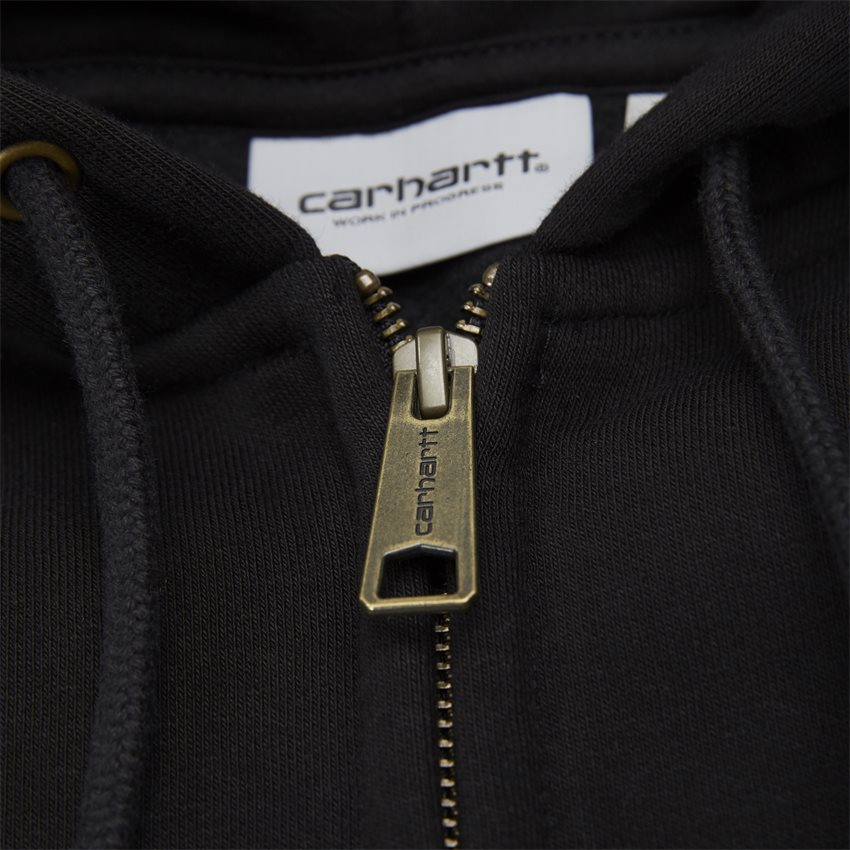 Carhartt WIP Sweatshirts HOODED CHASE JACKET I026385. BLACK/GOLD