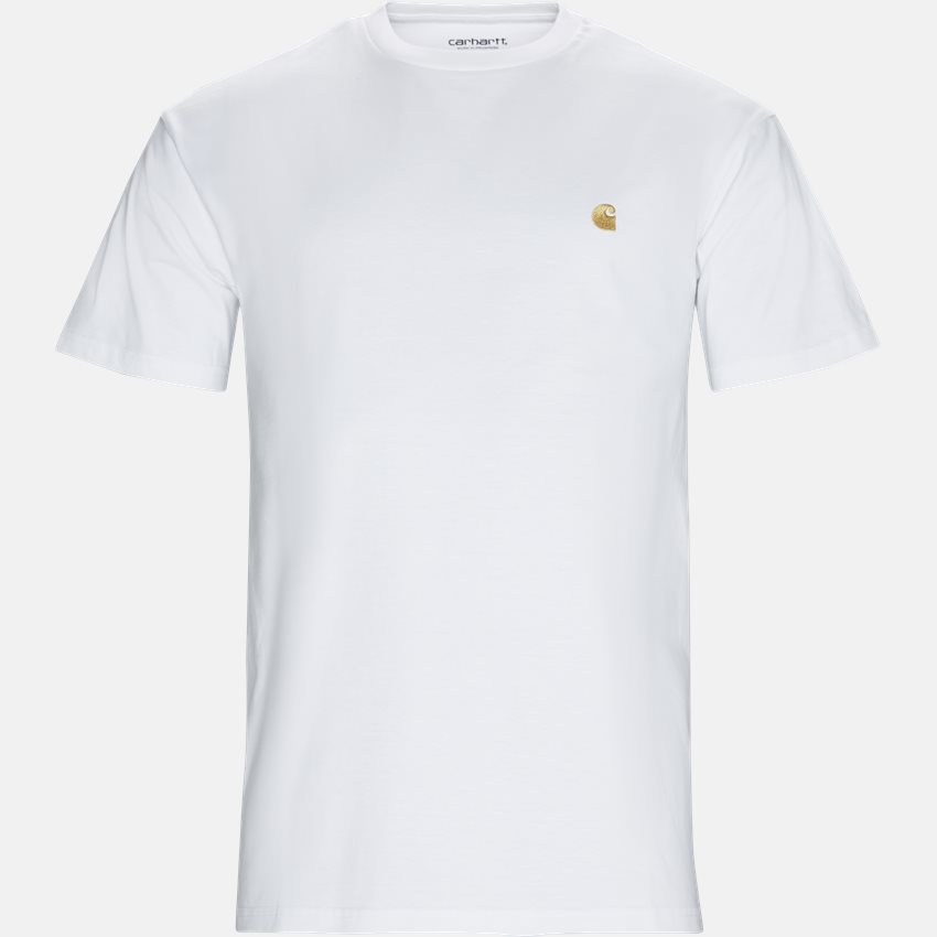 Carhartt WIP T-shirts S/S CHASE. I026391 WHITE/GOLD