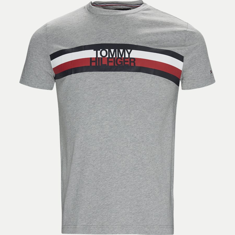 TOMMY LOGO TEE - Logo Tee - T-shirts - Regular - GRÅ - 1