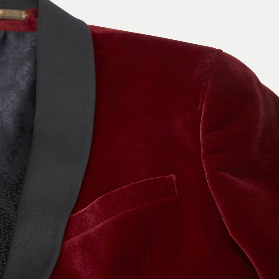 VELVET RC STAR SJ - Velvet RC Smoking Jacket - Blazer - Slim - RØD - 4