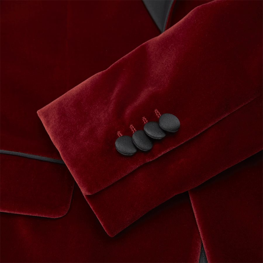 VELVET RC STAR SJ - Velvet RC Smoking Jacket - Blazer - Slim - RØD - 7
