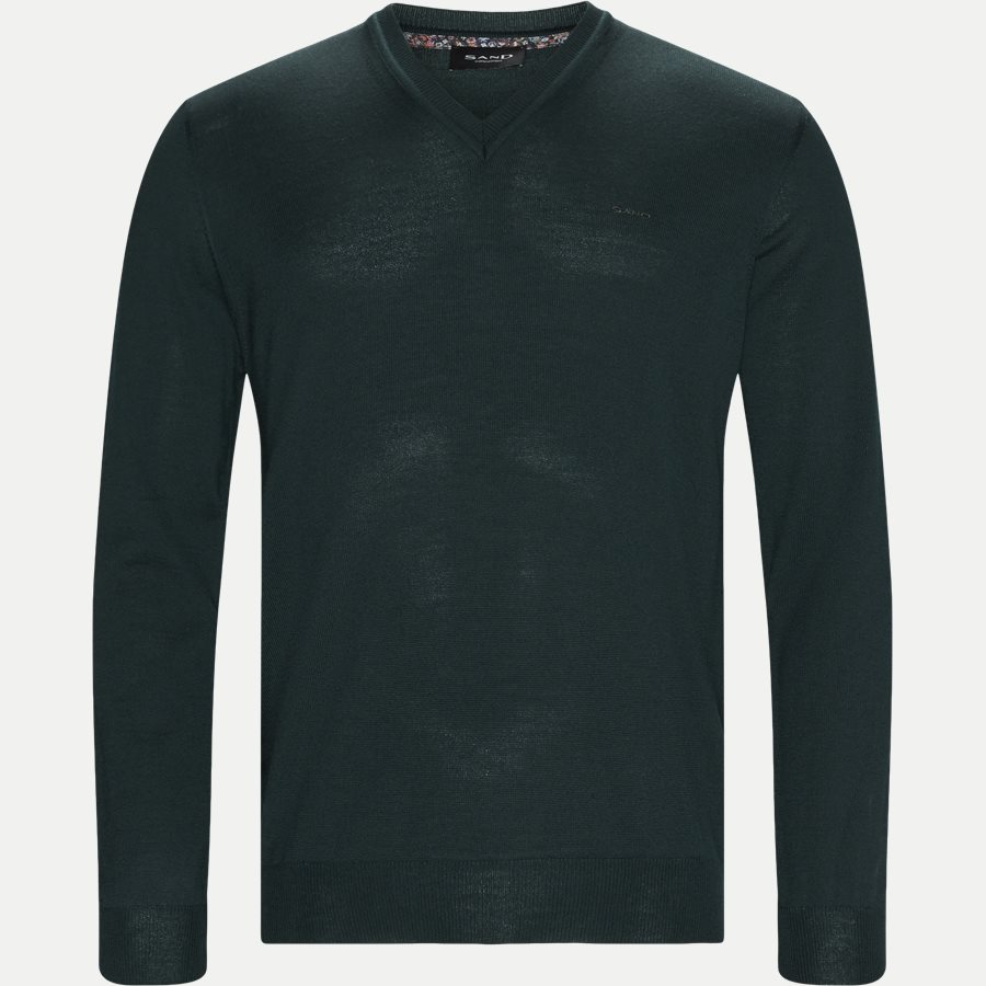 MERINO EMB DUSTIN - Merino Dustin Strik - Strik - Regular - GRØN - 1