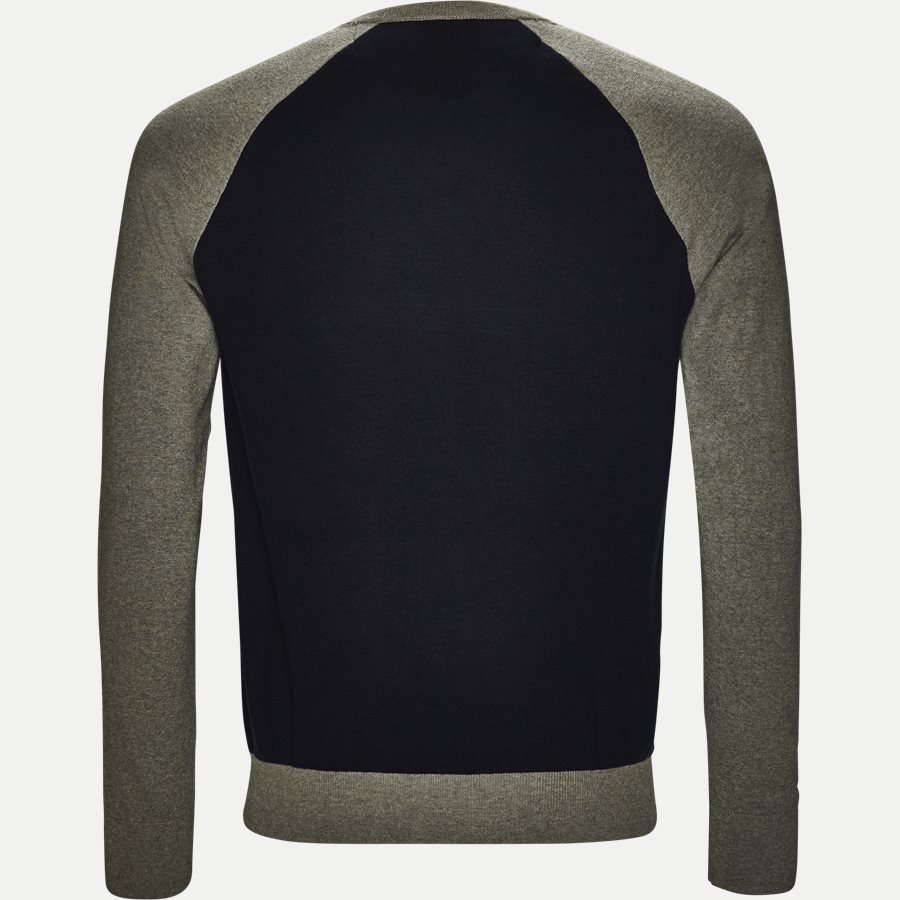 710730214 - Two Tone Crew Neck Knit - Strik - Regular - NAVY - 2