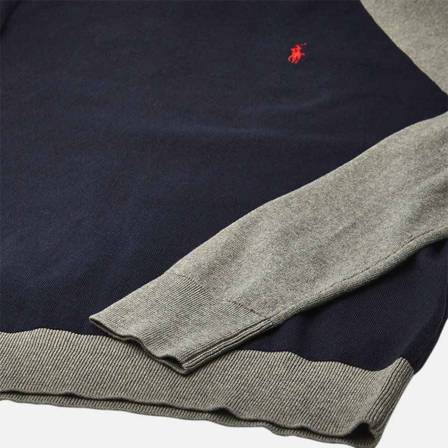 710730214 - Two Tone Crew Neck Knit - Strik - Regular - NAVY - 4