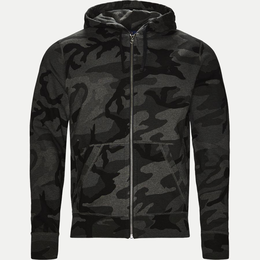 710720844 - Camo Hoodie Sweat - Sweatshirts - Regular - SORT - 1