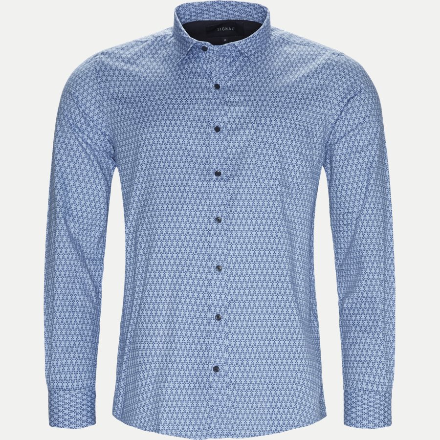 15273 1183 - Dustin Print Shirt - Skjorter - Regular - BLÅ - 1