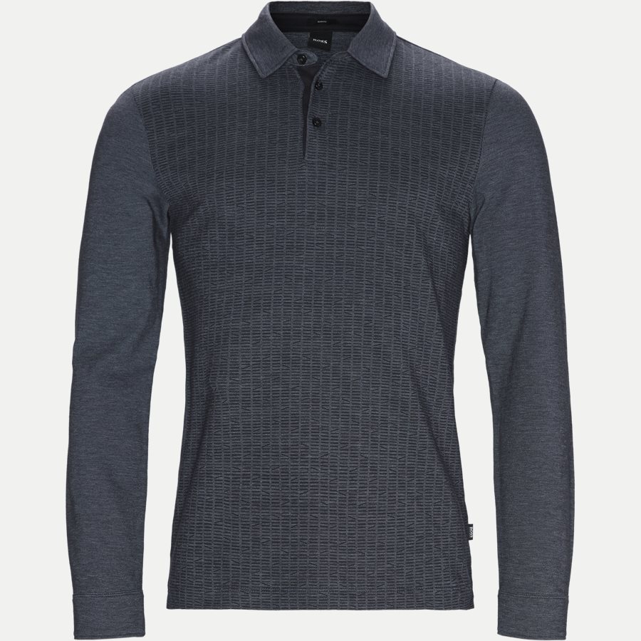 50399606 PAVER10 - Paver10 Long Sleeve Polo - T-shirts - Slim - NAVY - 1