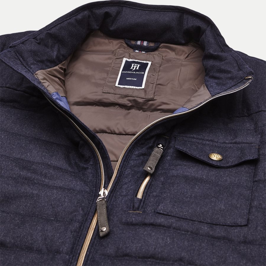 04341 LT DOWN WOOL JACKET - Down Wool Jacket - Jakker - Regular - NAVY - 3