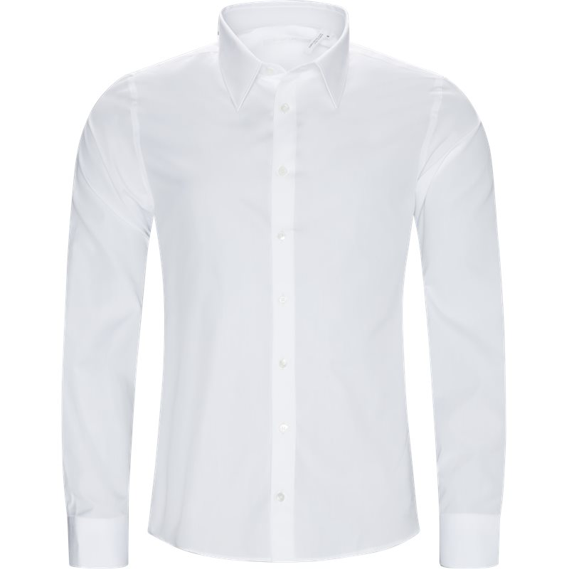 HELMUT LANG Oversized JO1HM501 LOGO PRINT POPLIN Skjorter Hvid/sølv Billede af HELMUT LANG Oversized JO1HM501 LOGO PRINT POPLIN Skjorter Hvid/sølv
