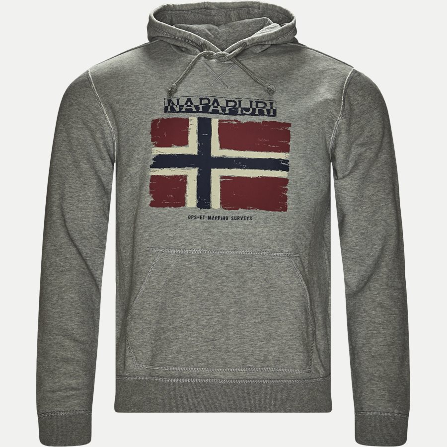 BALYS HOOD - Balys Hooded Sweatshirt - Sweatshirts - Regular - GREY - 1