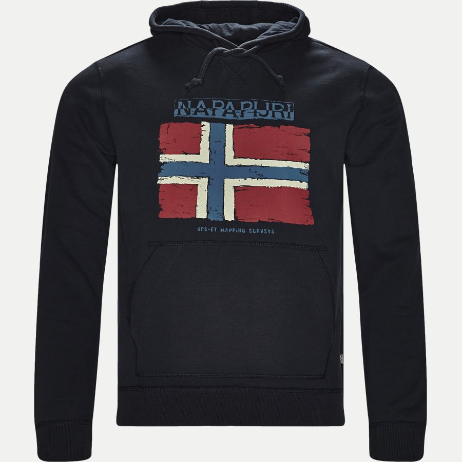 BALYS HOOD - Balys Hooded Sweatshirt - Sweatshirts - Regular - NAVY - 1