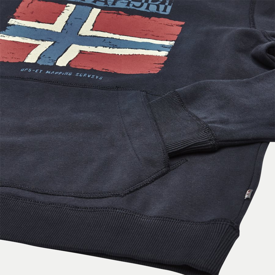 BALYS HOOD - Balys Hooded Sweatshirt - Sweatshirts - Regular - NAVY - 4