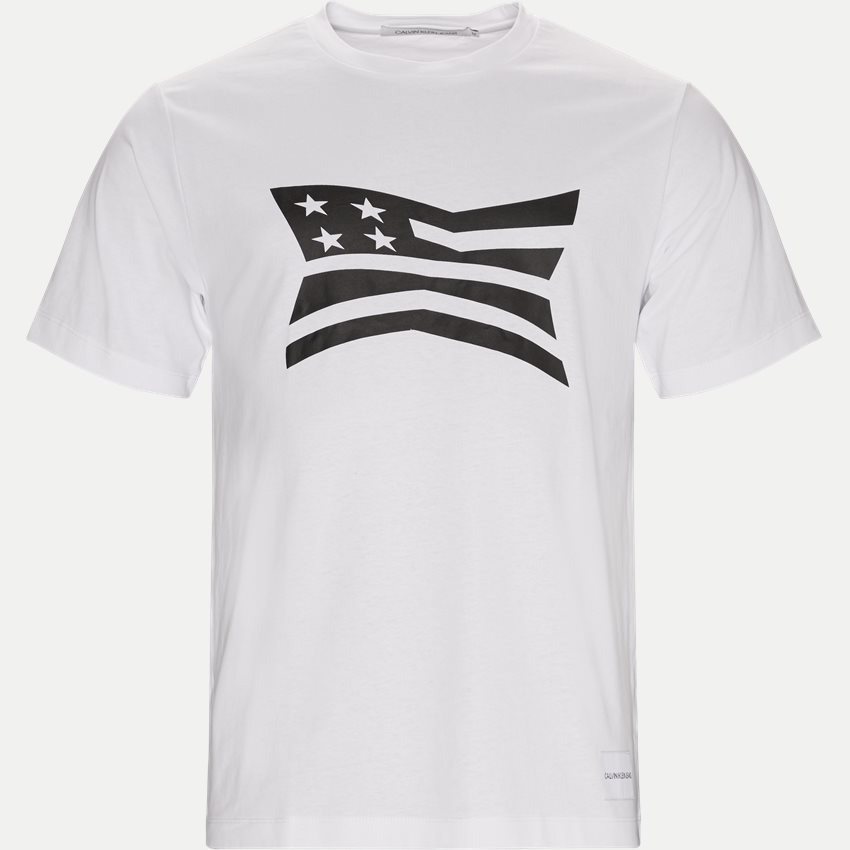 Calvin Klein Jeans T-shirts 9579 MODERNIST FLAG WHITE
