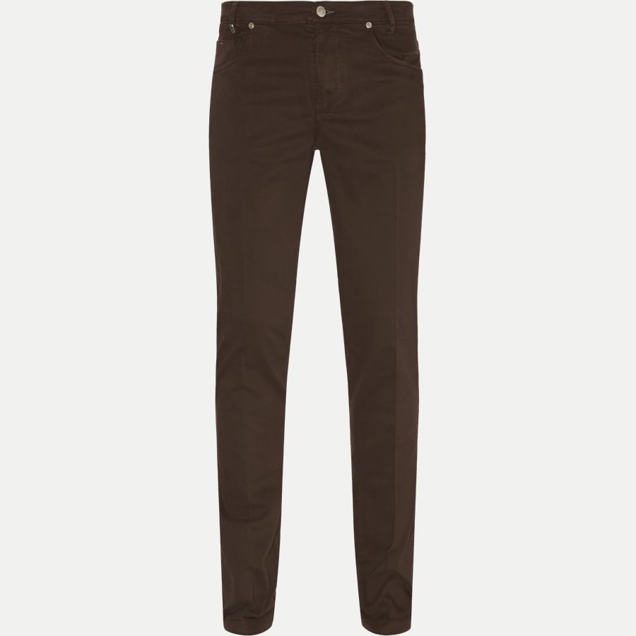 4600 TROUSER - Trouser - Bukser - Slim - BRUN - 1