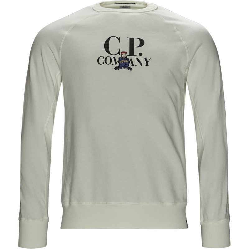 C.P. Company Crew Neck Sweatshirt Hvid Billede af C.P. Company Crew Neck Sweatshirt Hvid