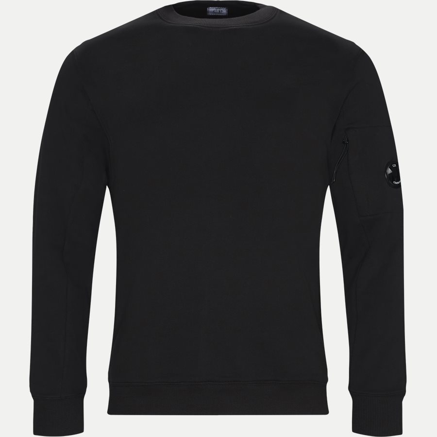 SS209A 005160W - Crew Neck Diagonal Fleece Sweatshirt - Sweatshirts - Regular fit - SORT - 1