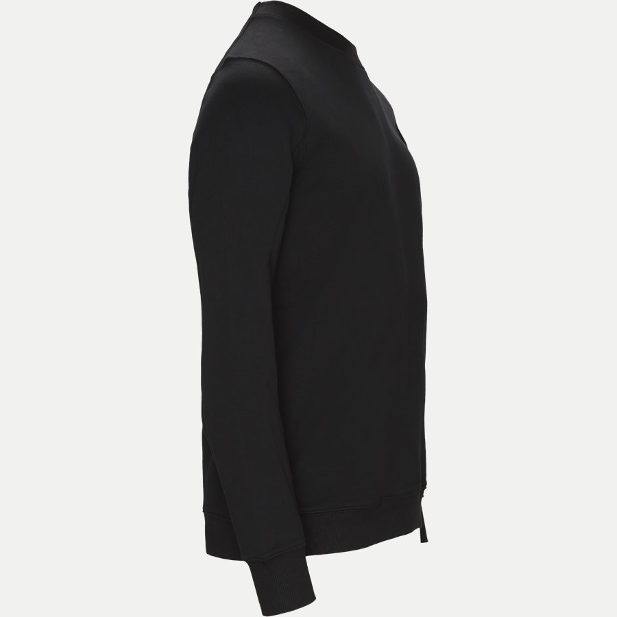 SS209A 005160W - Crew Neck Diagonal Fleece Sweatshirt - Sweatshirts - Regular fit - SORT - 4
