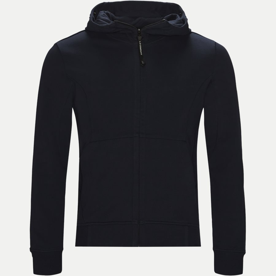 SS009A 005160W - Hooded Open Diagonal Fleece Sweatshirt - Sweatshirts - Regular fit - NAVY - 1