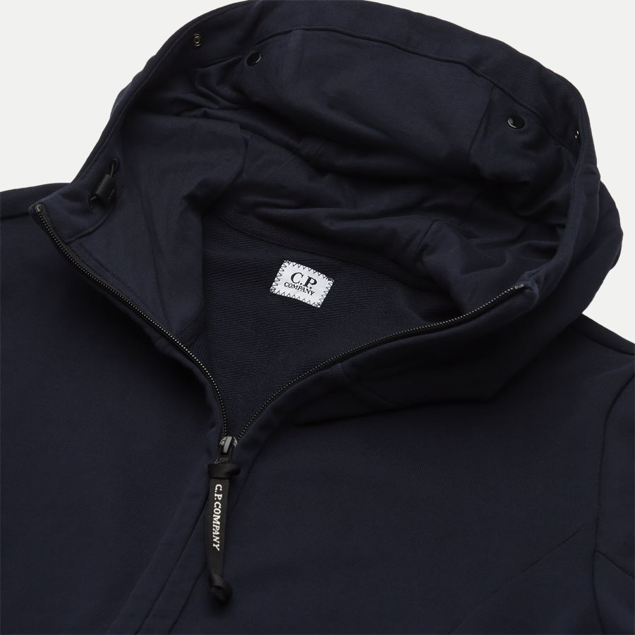 SS009A 005160W - Hooded Open Diagonal Fleece Sweatshirt - Sweatshirts - Regular fit - NAVY - 3