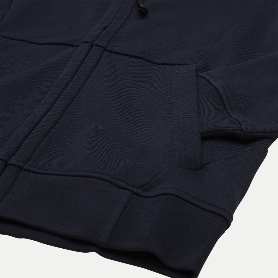 SS009A 005160W - Hooded Open Diagonal Fleece Sweatshirt - Sweatshirts - Regular fit - NAVY - 4