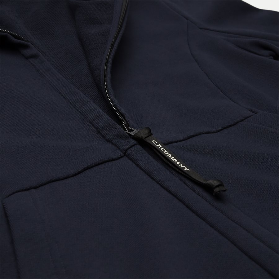 SS009A 005160W - Hooded Open Diagonal Fleece Sweatshirt - Sweatshirts - Regular fit - NAVY - 5