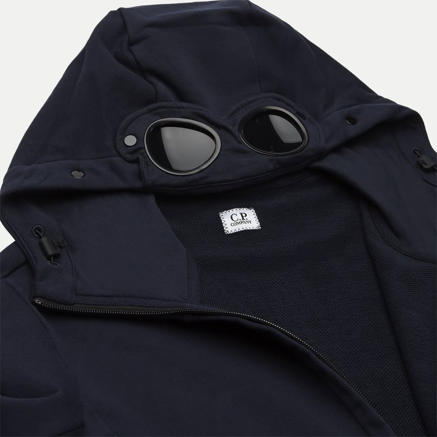 SS009A 005160W - Hooded Open Diagonal Fleece Sweatshirt - Sweatshirts - Regular fit - NAVY - 6