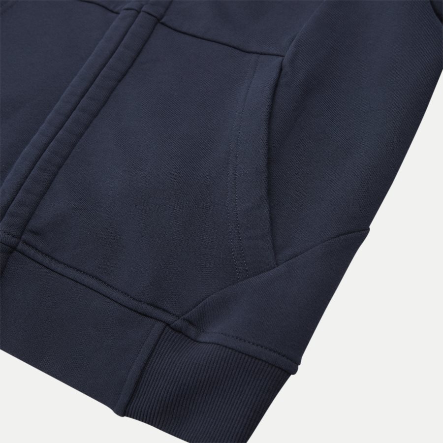 SS009A 005160W - Hooded Open Diagonal Fleece Sweatshirt - Sweatshirts - Regular fit - NAVY - 7