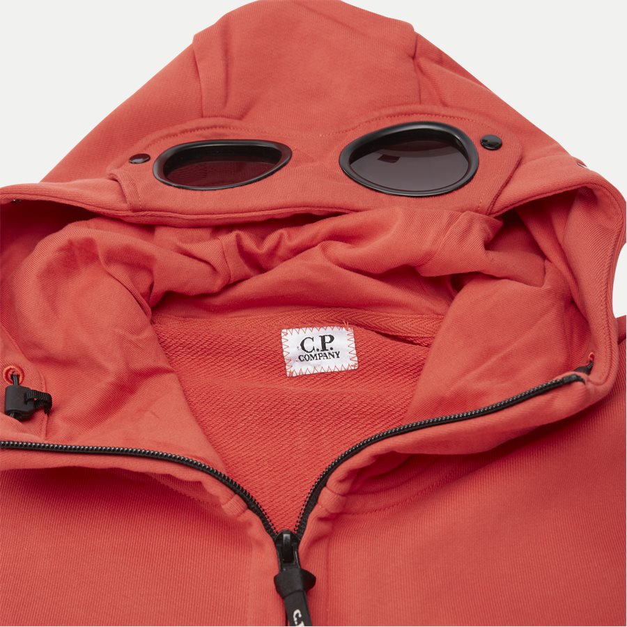 SS009A 005160W - Hooded Open Diagonal Fleece Sweatshirt - Sweatshirts - Regular fit - RØD - 5