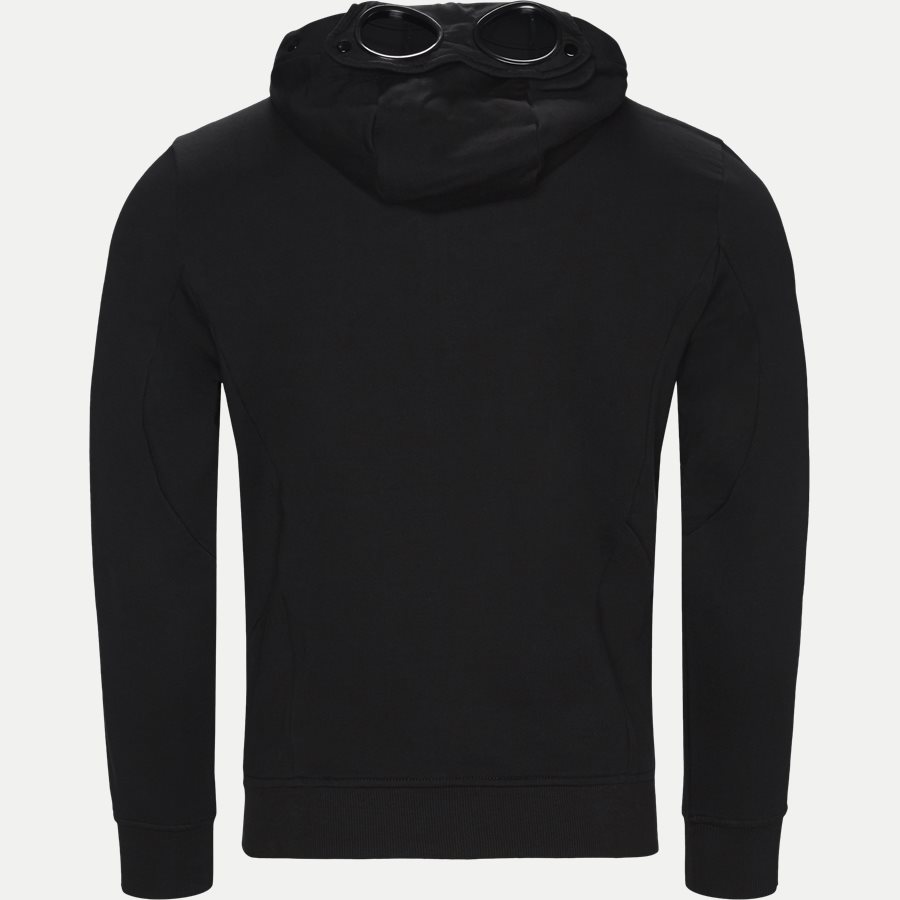 SS009A 005160W - Hooded Open Diagonal Fleece Sweatshirt - Sweatshirts - Regular fit - SORT - 3