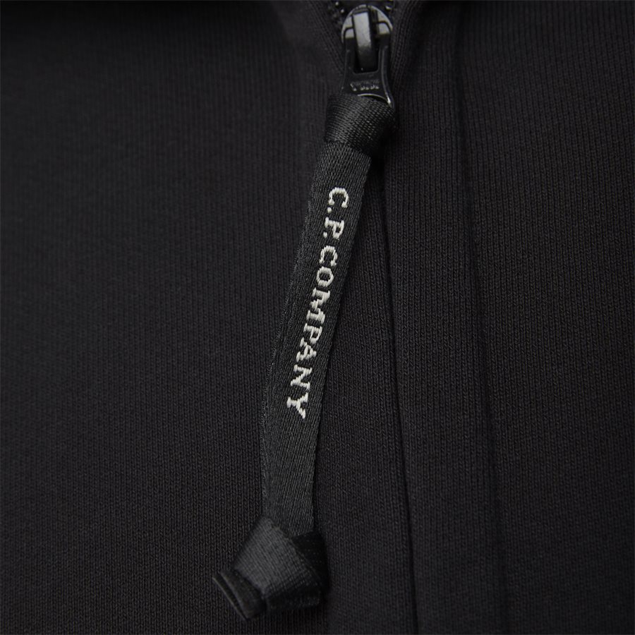 SS009A 005160W - Hooded Open Diagonal Fleece Sweatshirt - Sweatshirts - Regular fit - SORT - 7