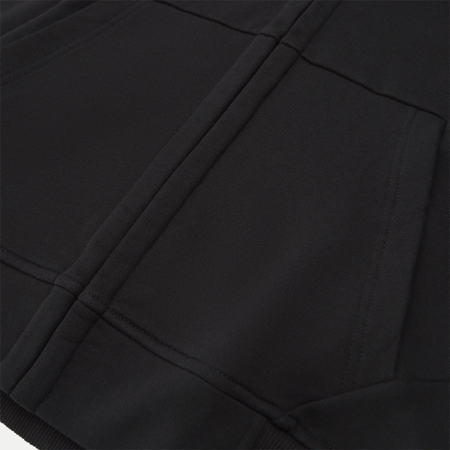SS009A 005160W - Hooded Open Diagonal Fleece Sweatshirt - Sweatshirts - Regular fit - SORT - 8