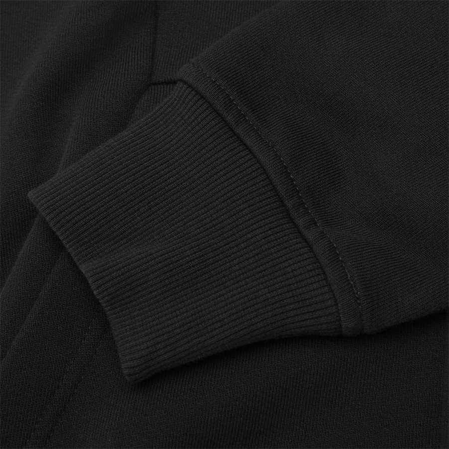 SS009A 005160W - Hooded Open Diagonal Fleece Sweatshirt - Sweatshirts - Regular fit - SORT - 9