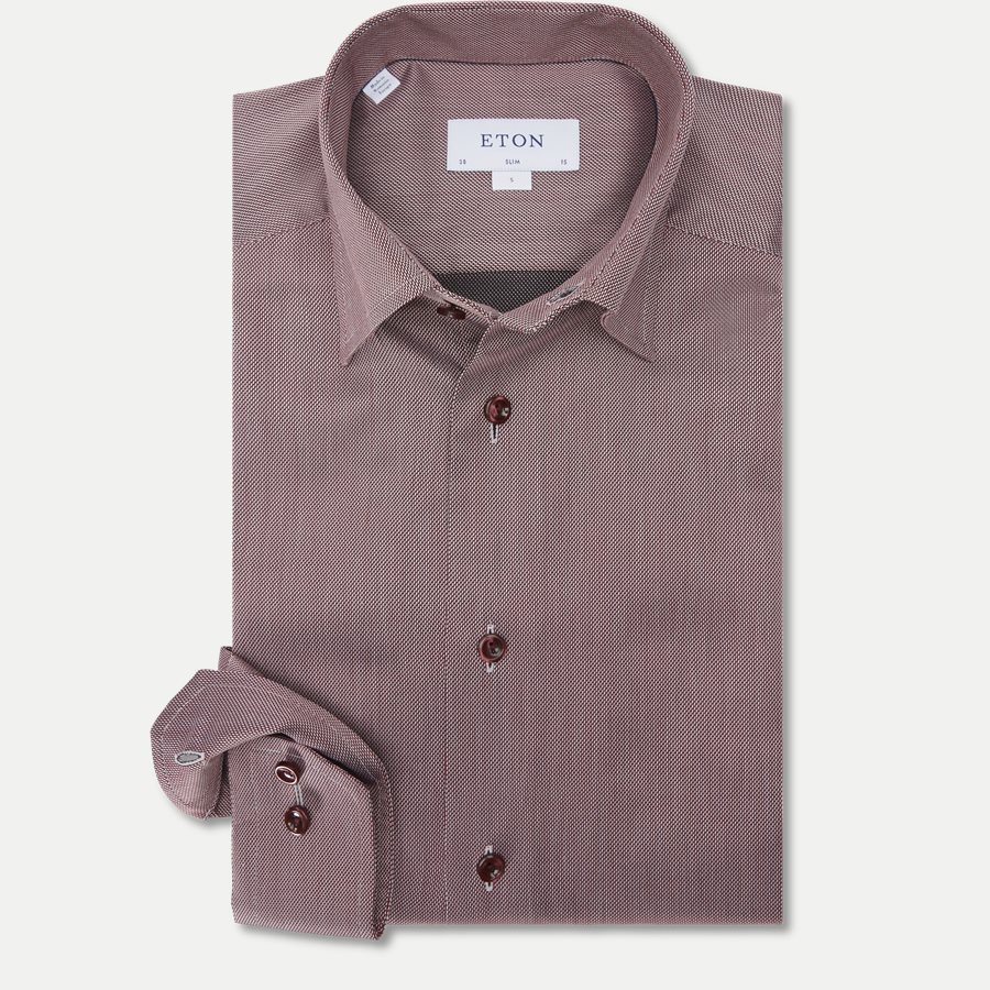 3429 61544/61344 - 3429 Signature Twill Skjorte - Skjorter - BORDEAUX - 1