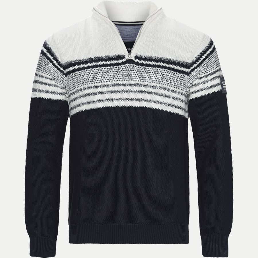 12281 1277 - Pax Half Zip Stripe Strik - Strik - Regular - NAVY - 1