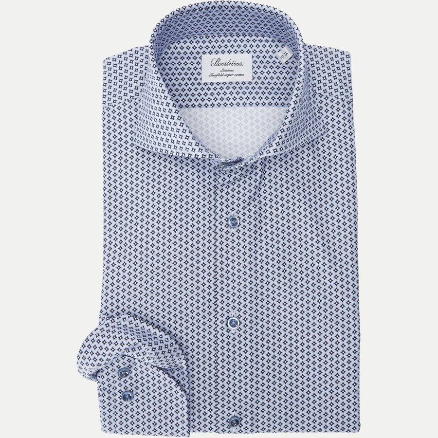 7707 712111/612111 - 7707 Twofold Super Cotton Skjorte - Skjorter - BLÅ - 1