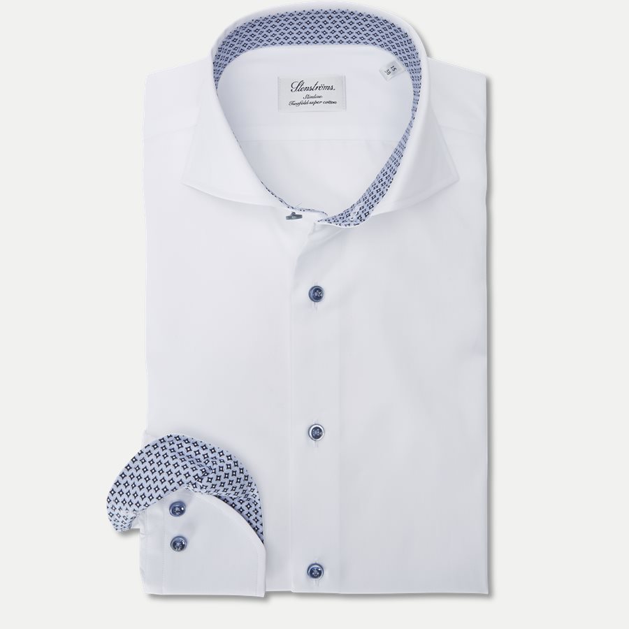 2194 784111/684111 - 2194 Twofold Super Cotton Skjorte - Skjorter - HVID - 1